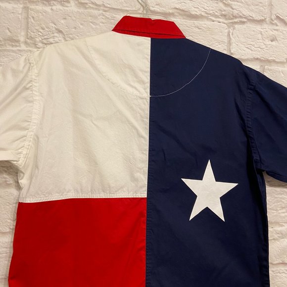 REDHEAD Mens TEXAS SHIRT Size Large Star Cotton Short Sleeves Pocket Mens - Picture 8 of 8